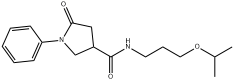 5-oxo-1-phenyl-N-[3-(propan-2-yloxy)propyl]pyrrolidine-3-carboxamide Struktur