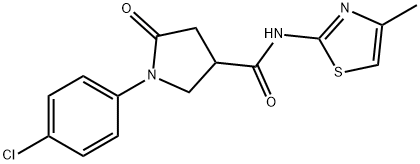 1-(4-chlorophenyl)-N-(4-methyl-1,3-thiazol-2-yl)-5-oxopyrrolidine-3-carboxamide Struktur