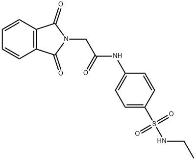 2-(1,3-dioxoisoindol-2-yl)-N-[4-(ethylsulfamoyl)phenyl]acetamide Struktur