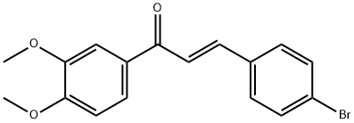 (2E)-3-(4-bromophenyl)-1-(3,4-dimethoxyphenyl)prop-2-en-1-one Struktur