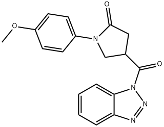 4-(benzotriazole-1-carbonyl)-1-(4-methoxyphenyl)pyrrolidin-2-one Struktur