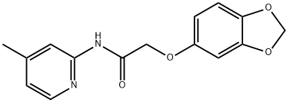 2-(1,3-benzodioxol-5-yloxy)-N-(4-methylpyridin-2-yl)acetamide Struktur