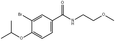 3-bromo-N-(2-methoxyethyl)-4-propan-2-yloxybenzamide Struktur