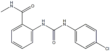 2-[(4-chlorophenyl)carbamoylamino]-N-methylbenzamide Struktur