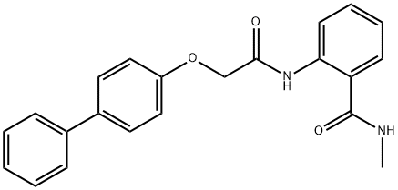 2-{[(4-biphenylyloxy)acetyl]amino}-N-methylbenzamide Struktur