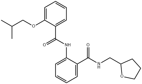 2-isobutoxy-N-(2-{[(tetrahydro-2-furanylmethyl)amino]carbonyl}phenyl)benzamide Struktur