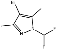 4-Bromo-1-difluoromethyl-3,5-dimethyl-1H-pyrazole Struktur