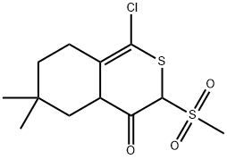 1-Chloro-3-methanesulfonyl-6,6-dimethyl-6,7-dihydro-5H-benzo[c]thiophen-4-one Struktur