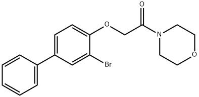 4-{[(3-bromo-4-biphenylyl)oxy]acetyl}morpholine Struktur