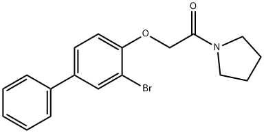 1-{[(3-bromo-4-biphenylyl)oxy]acetyl}pyrrolidine Struktur