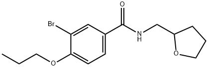 3-bromo-N-(oxolan-2-ylmethyl)-4-propoxybenzamide Struktur