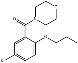 (5-bromo-2-propoxyphenyl)-morpholin-4-ylmethanone Struktur