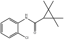 N-(2-chlorophenyl)-2,2,3,3-tetramethylcyclopropanecarboxamide Struktur