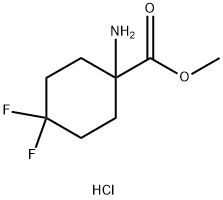 methyl 1-amino-4,4-difluorocyclohexane-1-carboxylate hydrochloride Struktur