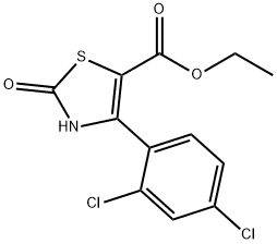 ETHYL 4-(2,4-DICHLOROPHENYL)-2-OXO-2,3-DIHYDROTHIAZOLE-5-CARBOXYLATE Struktur