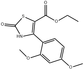 ETHYL 4-(2,4-DIMETHOXYPHENYL)-2-OXO-2,3-DIHYDROTHIAZOLE-5-CARBOXYLATE Struktur