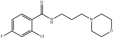 2-chloro-4-fluoro-N-[3-(4-morpholinyl)propyl]benzamide Struktur