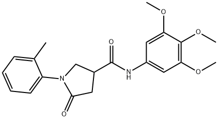 1-(2-methylphenyl)-5-oxo-N-(3,4,5-trimethoxyphenyl)pyrrolidine-3-carboxamide Struktur