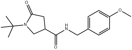 1-tert-butyl-N-[(4-methoxyphenyl)methyl]-5-oxopyrrolidine-3-carboxamide Struktur