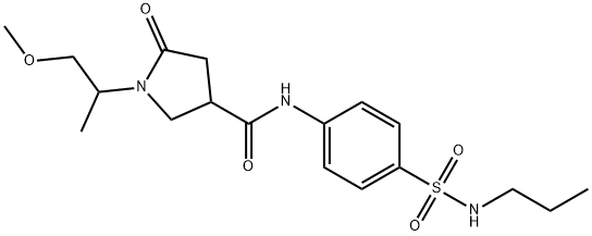 1-(1-methoxypropan-2-yl)-5-oxo-N-[4-(propylsulfamoyl)phenyl]pyrrolidine-3-carboxamide Struktur