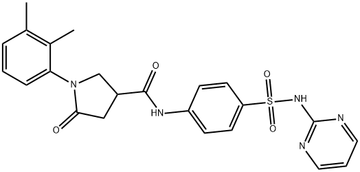 1-(2,3-dimethylphenyl)-5-oxo-N-[4-(pyrimidin-2-ylsulfamoyl)phenyl]pyrrolidine-3-carboxamide Struktur