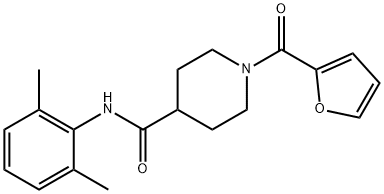 N-(2,6-dimethylphenyl)-1-(furan-2-ylcarbonyl)piperidine-4-carboxamide Struktur