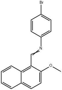 (4-bromophenyl)[(2-methoxy-1-naphthyl)methylene]amine Struktur