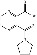 3-(pyrrolidine-1-carbonyl)pyrazine-2-carboxylic acid Struktur