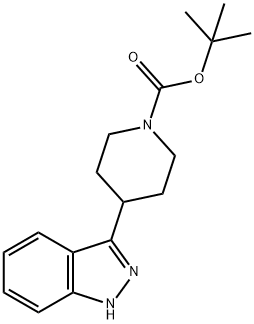 tert-Butyl 4-(1H-indazol-3-yl)piperidine-1-carboxylate Struktur