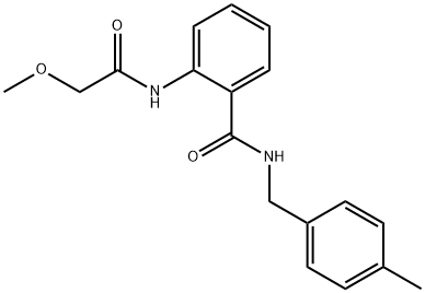 2-[(2-methoxyacetyl)amino]-N-[(4-methylphenyl)methyl]benzamide Struktur