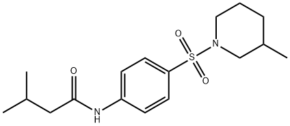 3-methyl-N-[4-(3-methylpiperidin-1-yl)sulfonylphenyl]butanamide Struktur