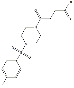 4-[4-(4-Fluoro-benzenesulfonyl)-piperazin-1-yl]-4-oxo-butyric acid Struktur