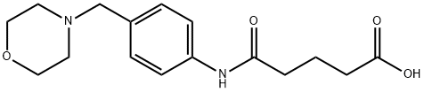 5-[4-(4-morpholinylmethyl)anilino]-5-oxopentanoic acid Struktur