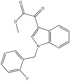 [1-(2-Fluoro-benzyl)-1H-indol-3-yl]-oxo-acetic acid methyl ester Struktur