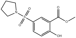 methyl 2-hydroxy-5-(1-pyrrolidinylsulfonyl)benzoate Struktur