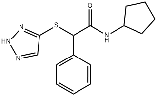 N-cyclopentyl-2-phenyl-2-(2H-triazol-4-ylsulfanyl)acetamide Struktur