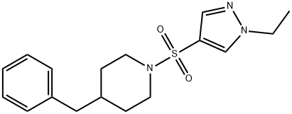 4-benzyl-1-(1-ethylpyrazol-4-yl)sulfonylpiperidine Struktur