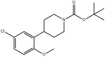 N-BOC-4-(5-CHLORO-2-METHOXYPHENYL)PIPERIDINE Struktur