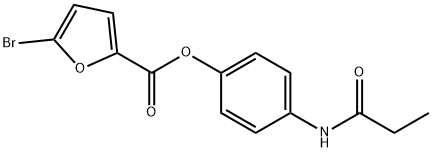 [4-(propanoylamino)phenyl] 5-bromofuran-2-carboxylate Struktur