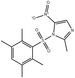 2-methyl-5-nitro-1-(2,3,5,6-tetramethylphenyl)sulfonylimidazole Struktur