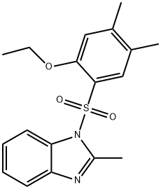 1-(2-ethoxy-4,5-dimethylphenyl)sulfonyl-2-methylbenzimidazole Struktur