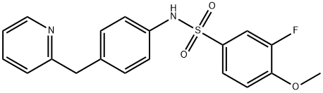 3-fluoro-4-methoxy-N-[4-(pyridin-2-ylmethyl)phenyl]benzenesulfonamide Struktur