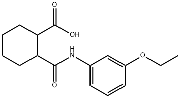 2-[(3-ethoxyphenyl)carbamoyl]cyclohexane-1-carboxylic acid Struktur