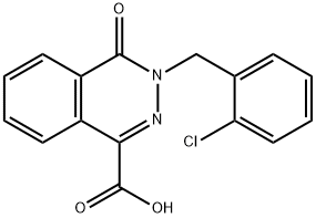 3-(2-Chloro-benzyl)-4-oxo-3,4-dihydro-phthalazine-1-carboxylic acid Struktur