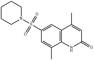 4,8-Dimethyl-6-(piperidine-1-sulfonyl)-1H-quinolin-2-one Struktur