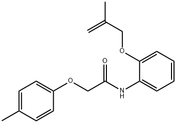 2-(4-methylphenoxy)-N-{2-[(2-methyl-2-propen-1-yl)oxy]phenyl}acetamide Struktur