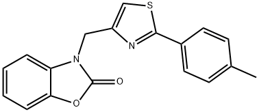 3-(2-p-Tolyl-thiazol-4-ylmethyl)-3H-benzooxazol-2-one Struktur