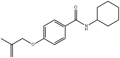 N-cyclohexyl-4-[(2-methyl-2-propen-1-yl)oxy]benzamide Struktur