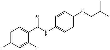 2,4-difluoro-N-[4-(2-methylpropoxy)phenyl]benzamide Struktur