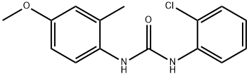 1-(2-chlorophenyl)-3-(4-methoxy-2-methylphenyl)urea Struktur